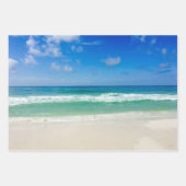 Beach Photography Blue Skies met golven Inpakpapier Vel (Voorkant)