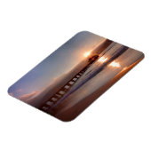 Beach pier bij zonsondergang, Hawaii Magneet (Linkerzijde)