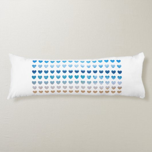 Beach Pillow, Ocean Blues Lichaamskussen (Voorkant)