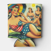 Beach Pin Up Blikjeskoeler (Voorkant)