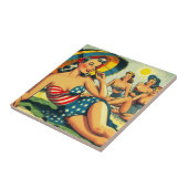 Beach Pin Up Tegeltje (Zijkant)