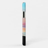 Beach Pink Blue Sunset Artwork Case-Mate iPhone Case (Achterkant/rechts)