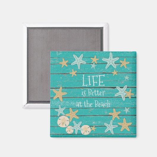 Beach Planks and Starfish Magneet (Voorkant / Achterkant)