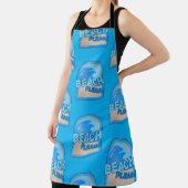 Beach Please Fun Summer Fun Waves Logo Schort (Insitu)