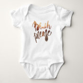 BEACH PLEASE, Fun Typography & Quote Baby body sui Romper (Voorkant)