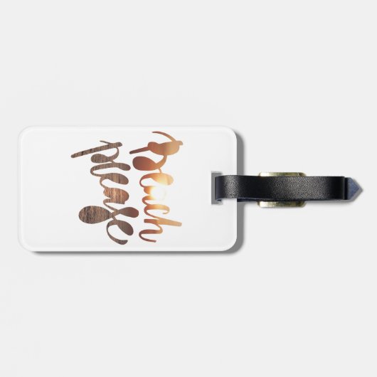 BEACH PLEASE, Fun Typography & Quote Bagagelabel (Achterkant horizontaal)