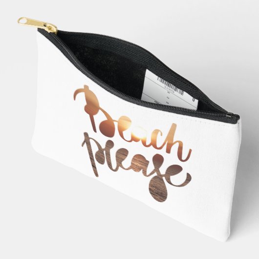 BEACH PLEASE, Fun Typography & Quote Etui (Open)