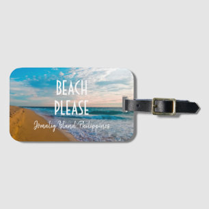 Beach Please Jomaling Island Travel Bagagelabel