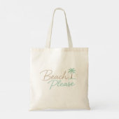 Beach Please Pastel Script Typografie Tote Bag (Achterkant)