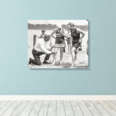 Beach Police, 1922. foto Canvas Afdruk (Insitu (Houten vloer))