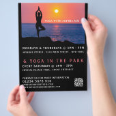 Beach portret, Yoga Class Adverteren Flyer (Hand)