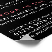 Beach portret, Yoga Class Adverteren Poster (Hoek)