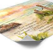 Beach Posts Sunrise-Psalm 139 Poster (Hoek)