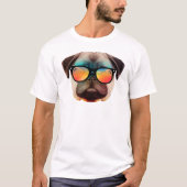 Beach pug t-shirt (Voorkant)