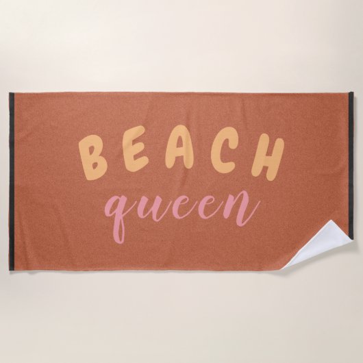 Beach Queen - aangepaste tekst Strandlaken (Voorkant)