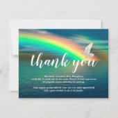 Beach Rainbow Dove begrafenis Dank u Bedankkaart (Voorkant)