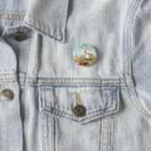 Beach Rainbow Lighthouse knop Ronde Button 3,2 Cm (In situ)