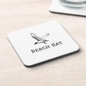 Beach Rat - Funny Seagull Beach Dessous de verre à (Côté gauche)