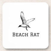 Beach Rat - Funny Seagull Beach Dessous de verre à (Devant)