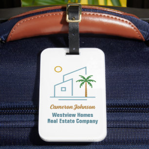 Beach Real Estate Company Aangepaste Kust Makelaar Bagagelabel