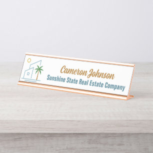 Beach Real Estate Company Aangepaste Kust Makelaar Bureau Naambordje