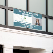 Beach Real Estate Company Marketing Coastal Blue Spandoek (Buitenkant Gebouw)