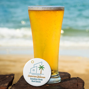 Beach Real Estate Company Schattige  Button Flesopener