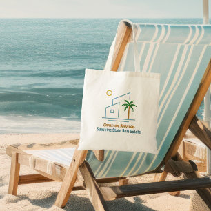 Beach Real Estate Company Schattige Tote Bag