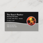 Beach Realtor Carte de visite moderne tendance (Devant)