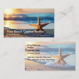 Beach Realtor Coastal Ocean Theme Visitekaartje