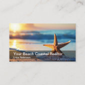 Beach Realtor Coastal Ocean Theme Visitekaartje (Voorkant)