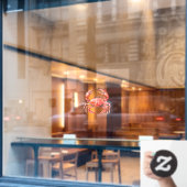 Beach Red Crab Raamsticker (Cafe Raam)