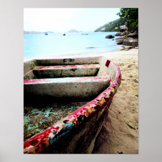 Beach-reisposter voor schepen met drukcabine poster
