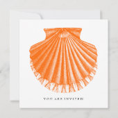 Beach repesal Dinner Scallop Shell Oranje Kaart (Achterkant)