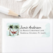 Beach Retouradreslabels | Kerstman Etiket (Insitu)