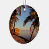 Beach Roatan Honduras Keramisch Ornament (Rechts)