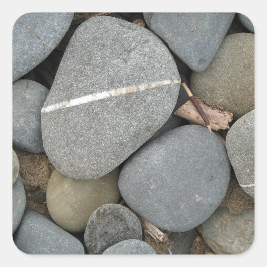Beach Rocks en Pebbles Sticker (Voorkant)