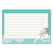 Beach Romance Aqua Recept Kaart (Achterkant)