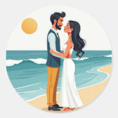Beach Romance Sticker (Voorkant)