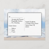 Beach RSVP met menuopties Uitnodiging Briefkaart (Achterkant)