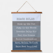 Beach Rules Modern Colorblock Hangend Wandkleed (Voorkant)