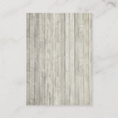 Beach Rustic Wood Aqua Blue Waves Weddenschap Webs Informatiekaartje (Achterkant)
