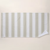 Beach Sand and White Stripes Strandlaken (Voorkant)