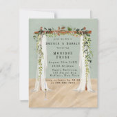 Beach Sand Canopy Tropical Brunch & Bubble Invites Kaart (Voorkant)