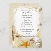 Beach Sand Castle Bruiloft Vrijgezellenfeest Kaart (Voorkant / Achterkant)