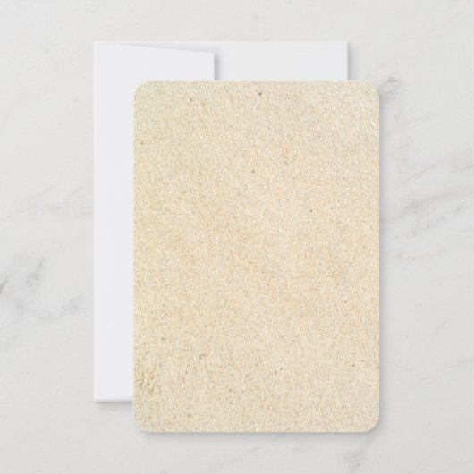 Beach Sand Castle Mariage Enregistrer La Carte Dat (Dos)