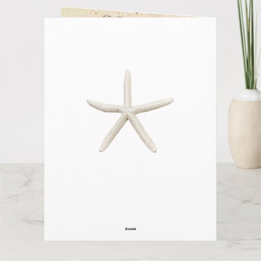 Beach Sand Castle Programme de mariage (Dos)