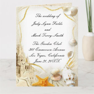 Beach Sand Castle Programme de mariage