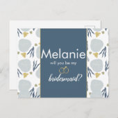 Beach Sand Dollar Bridesmaid proposal Kaart (Voorkant / Achterkant)