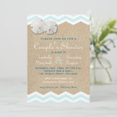 Beach Sand Dollars Couple's Invitation de douche (Debout devant)